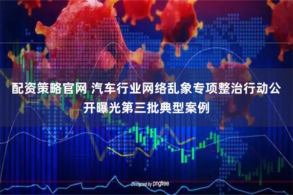 配资策略官网 汽车行业网络乱象专项整治行动公开曝光第三批典型案例